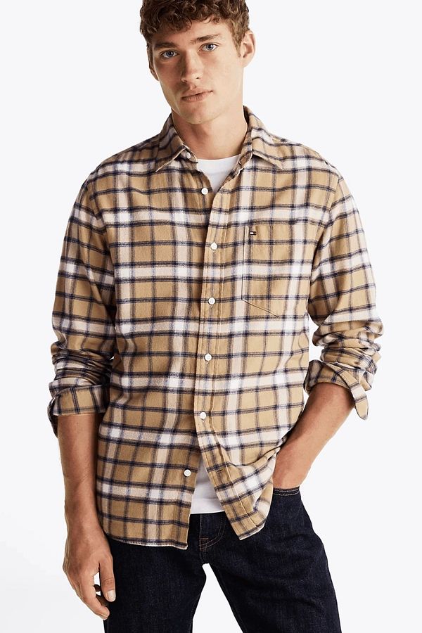 Tommy Hilfiger-Бавовняний плед Gomlek Regular Fit Плед чоловічий GOMLEK MW0MW36842 0OV 1