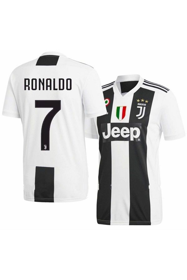 yenteks 2018 19 Season Ronaldo Black White Juventus. Kids Jersey Set Trendyol