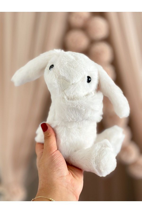 MOISY-Rabbit Patterned Ultra Soft Plush Lap - Hugging Ecru 1