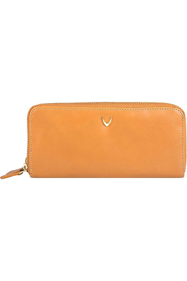 Hidesign Beige Leather Zip Around Wallet for Women Genuine Leather Stylish Compact Design Trendyol