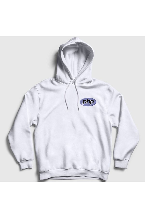 Presmono-Φούτερ με κουκούλα Unisex White Php Coder Programmer Developer Software 337591 ττ 1