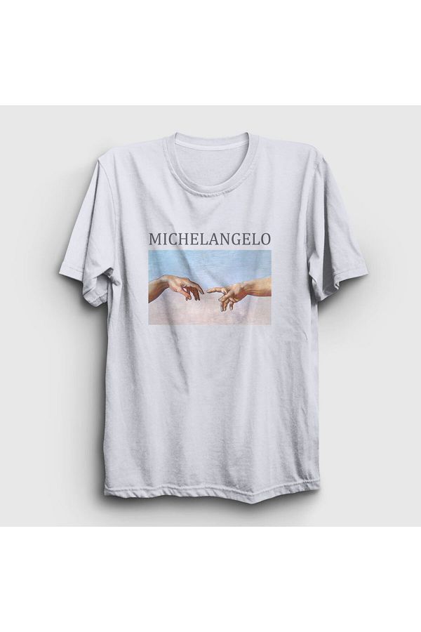 Presmono-Μπλουζάκι Unisex White Creation Of Adam Creation Michelangelo 302888 ττ 1