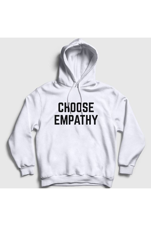 Presmono Unisex White Choose Empathy Selena Gomez Hooded Sweatshirt320089tt Trendyol