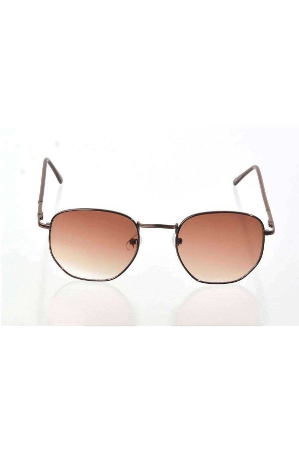 Royaleks-Brown Wire Frame Sunglasses 1
