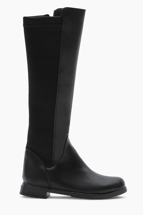 Tonny Black-Damskie czarne buty Thermo Sole Back Stretch z zamkiem błyskawicznym 1