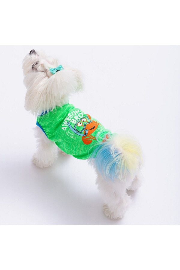 Pawstar-Green Crab Cat Dog T-Shirt - Cat Dog Outfit 1