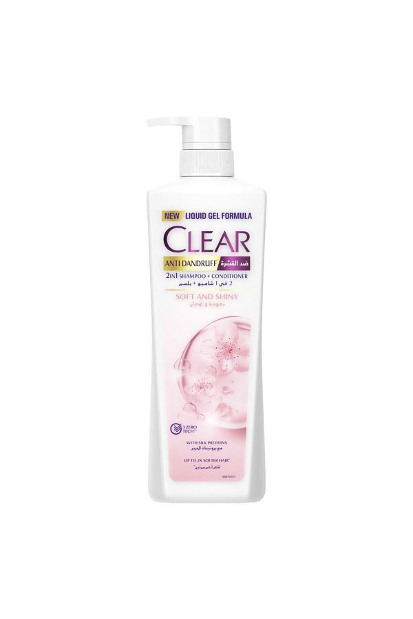 Clear-Shampoo 700 ml Soft & Shiny (WHITE) --- كلير شامبو قوة ولمعان 700مل ابيض 1