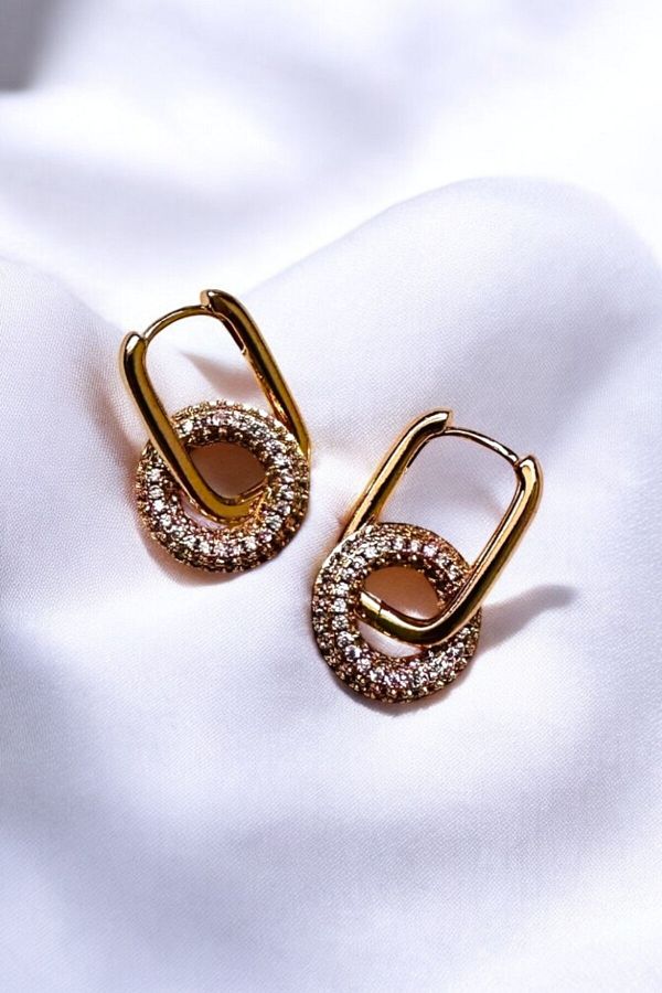 Stylish hoop earrings on sale