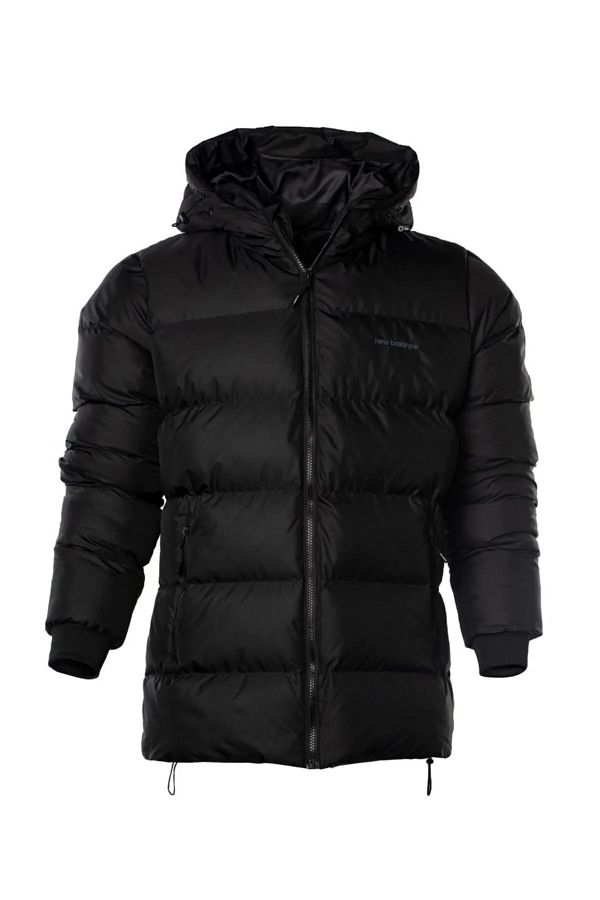 New Balance Nb Men s Puffer Jacket Hooded Black Winter down Jacket Trendyol