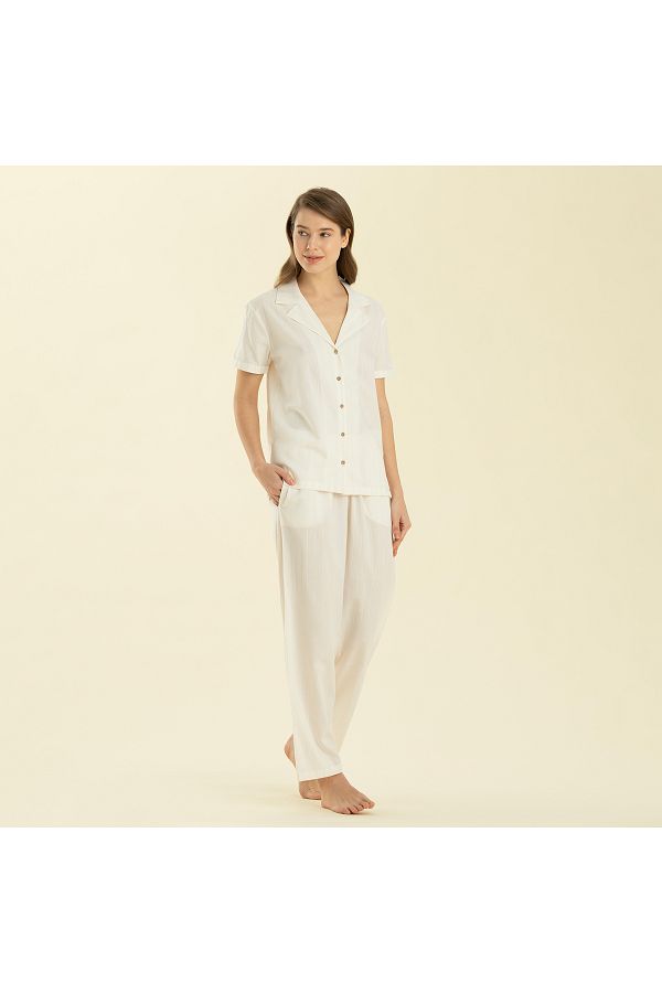 Chakra-Corda Pajama Set Ecru 1