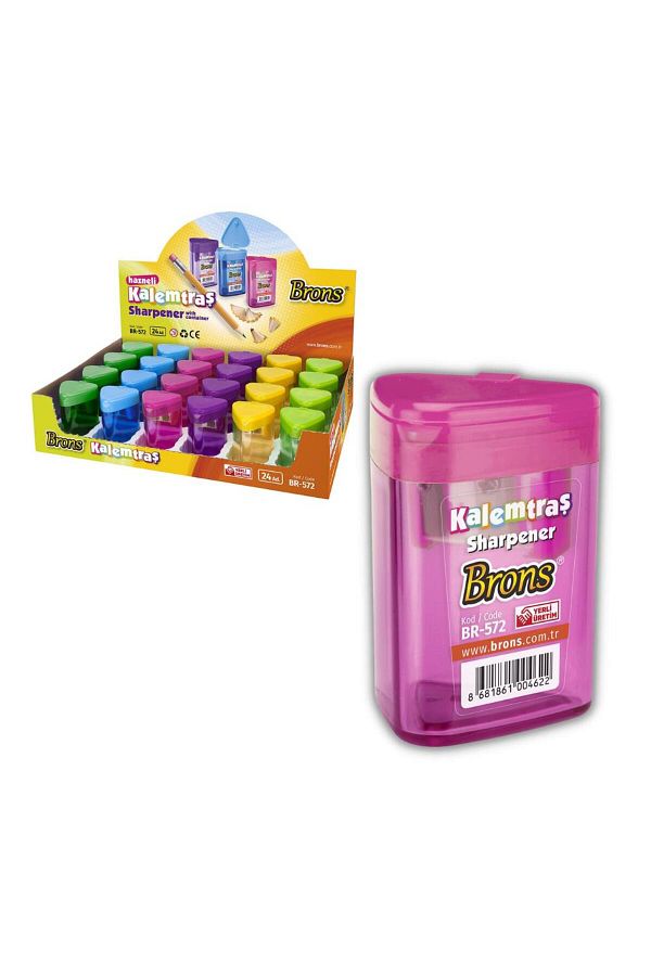 Brons-Triangle Pencil Sharpener with 2 Blades 1 Piece Colored Pencil Sharpener Triangle 1 Piece 1