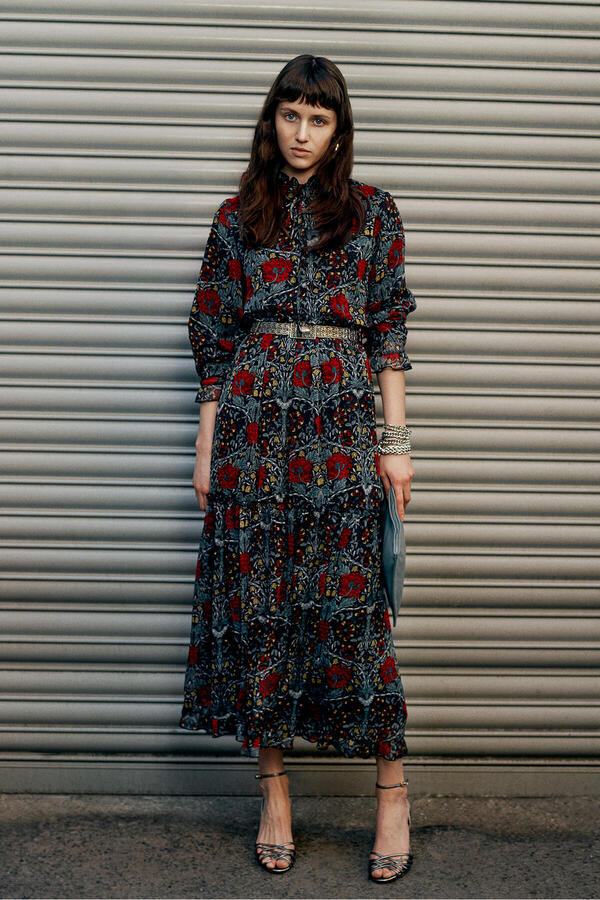 Touche Prive FLORAL PRINT CHIFFON DRESS