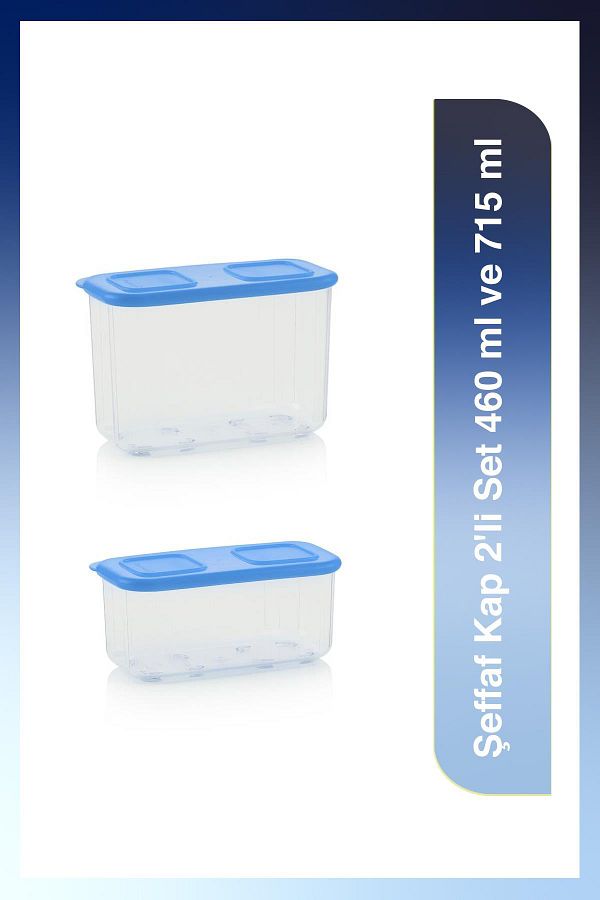 Tupperware-Transparent Refrigerator Storage Container Set of 2 460ml and 715ml 1