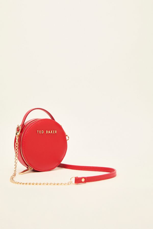 Ted Baker-Crossbody Round Small Bag with Red Strap 8267 1