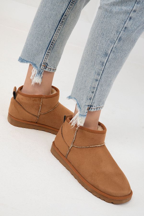 SOHO-Tan Suede Γυναικείες Μπότες - 20024 Model Bootie 1