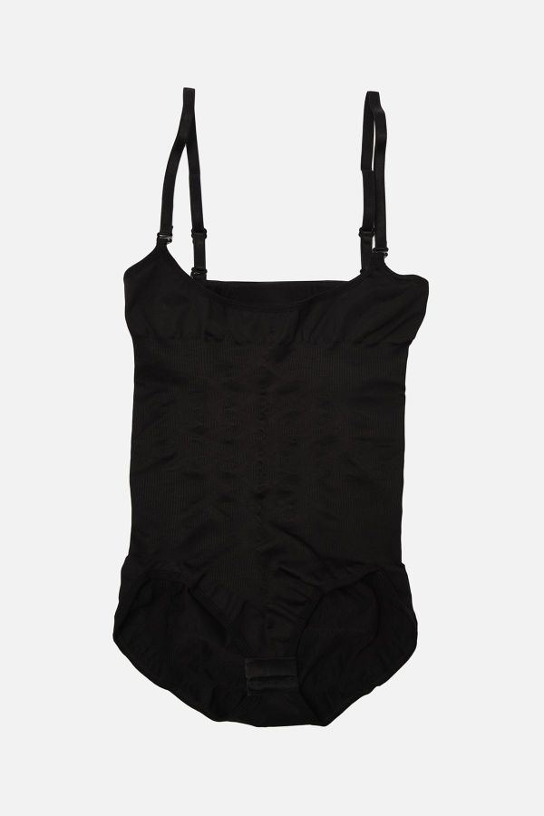 Trendyol plunge corset top in black