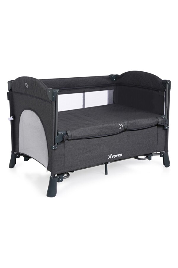 Yoyko Exclusive Comfort 8 In 1 Park Yatak Oyun Parkı Koyu Gri 70 X 110 Cm