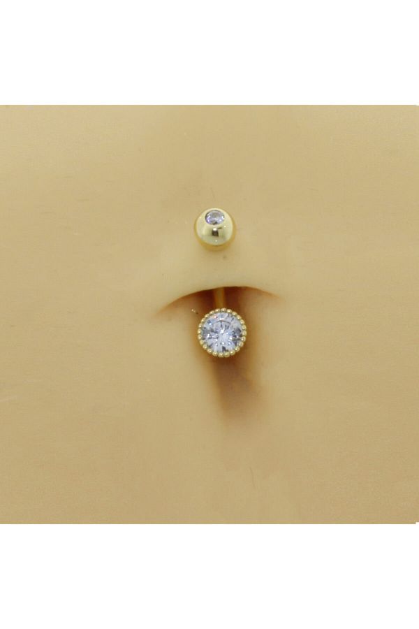 White gold belly piercing on sale