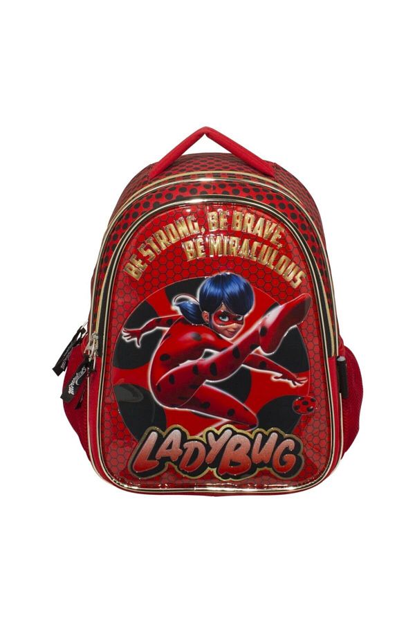 ÜMİT ÇANTA-Miraculous Ladybug Two Compartment Glittered School Backpack 2136 1