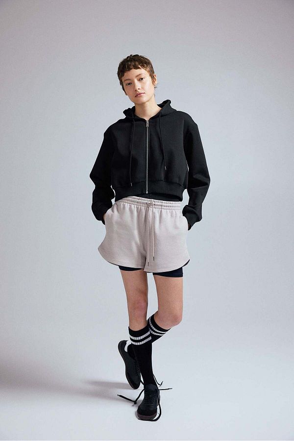 Cropped zip up hoodie h&m discount