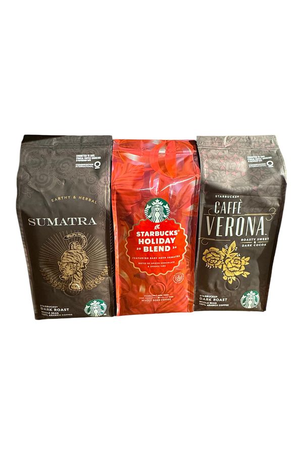 Starbucks-Sumatra Coffee Bean - Holiday Blend - Verona 3X250Gr 1