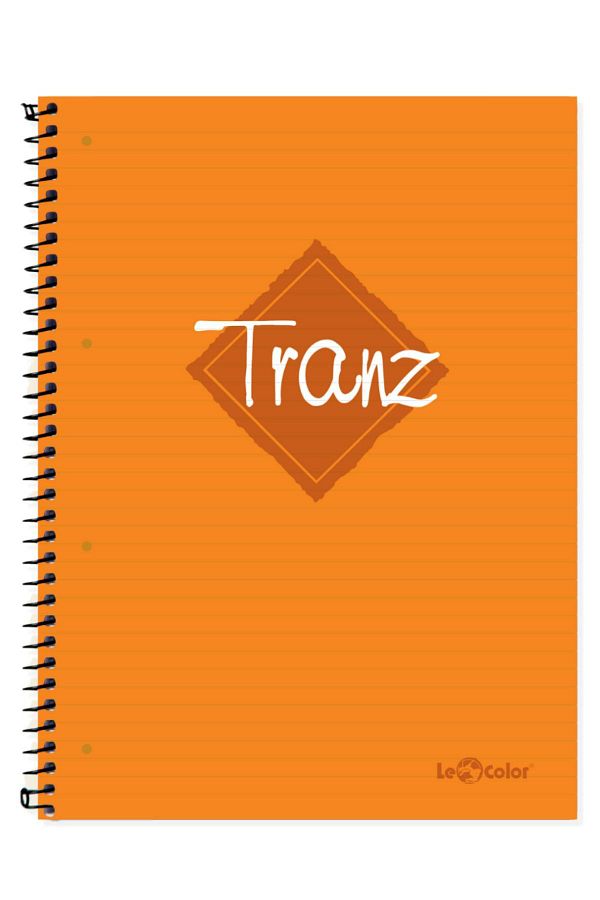 Le Color-School Notebook A5 Plastic Cover Striped 200sy Tranz 1