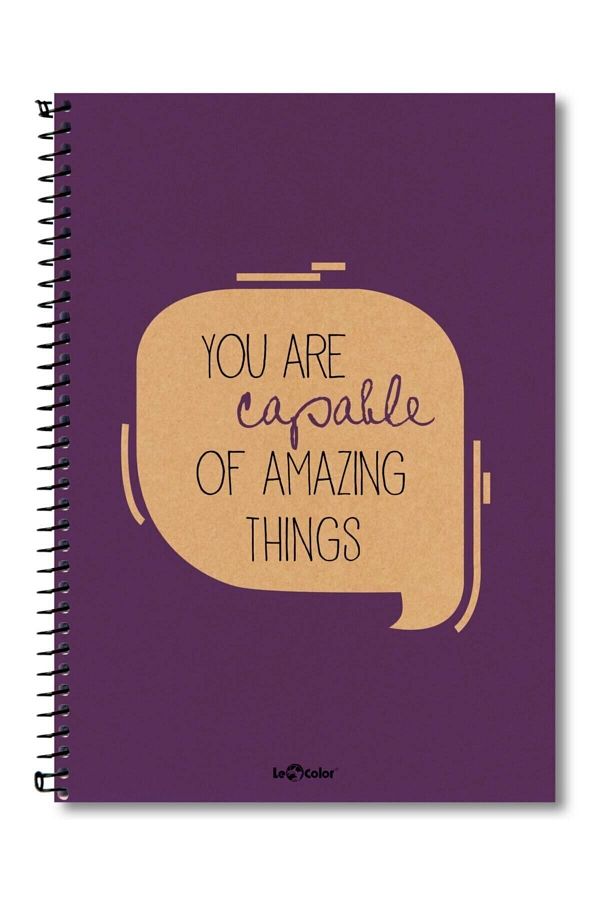 Le Color-Eco Kraft Sp A4 Plain Notebook Purple 1