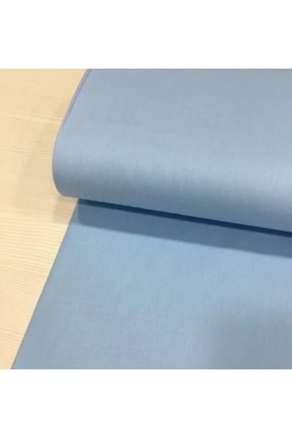 Bebek Özel Yarım Metre Pamuklu Kumaş Mavi Renkli 50x240 cm