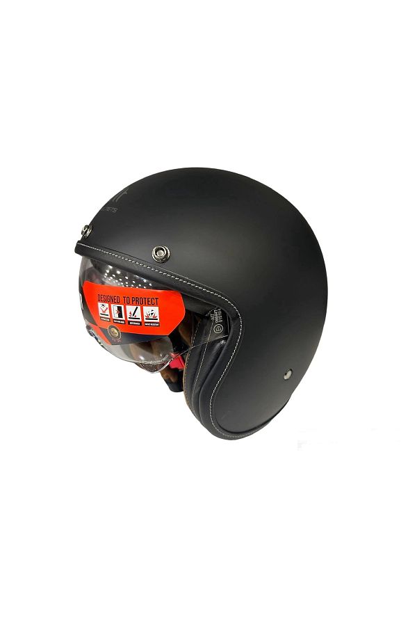 MT Helmets-HELMET MT LEMANS 2 SV MATTE BLACK WITH TRANSPARENT VISOR 1