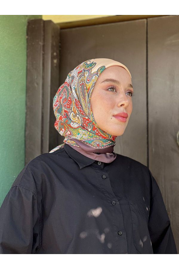 Modakaşmir-Persia Pattern Twill Scarf 1