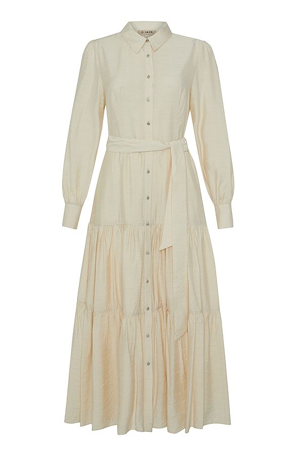 Aker-Square Texture Fabric Moving Dress 1