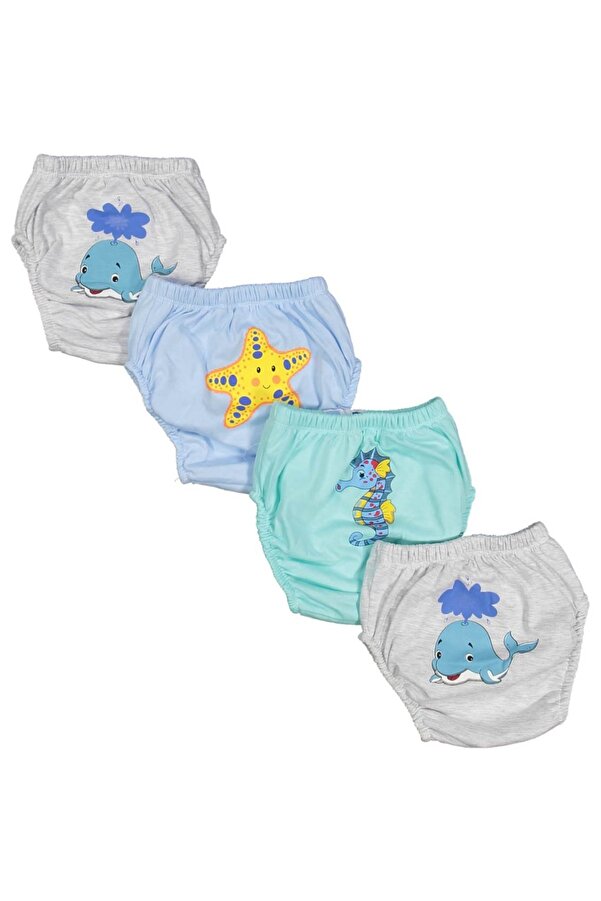 Genel Markalar Unısex 1/3 Yaş Hayvan Baskılı Deniz Alıştırma Külot