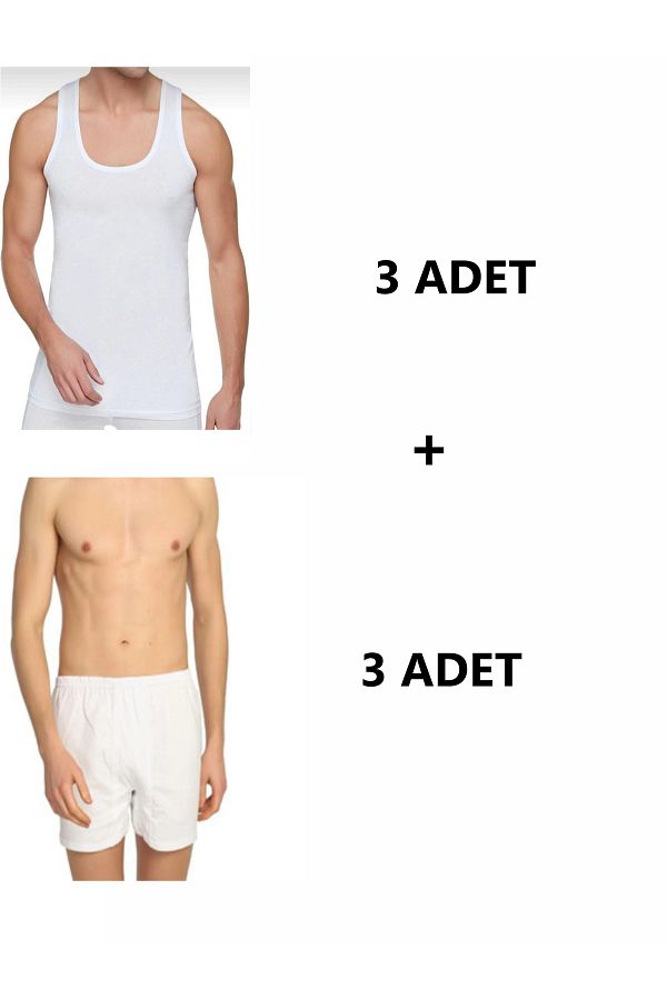 SİERNA-Men's 6 Pack Cotton Long Underwear and Singlet Srn-003670 1