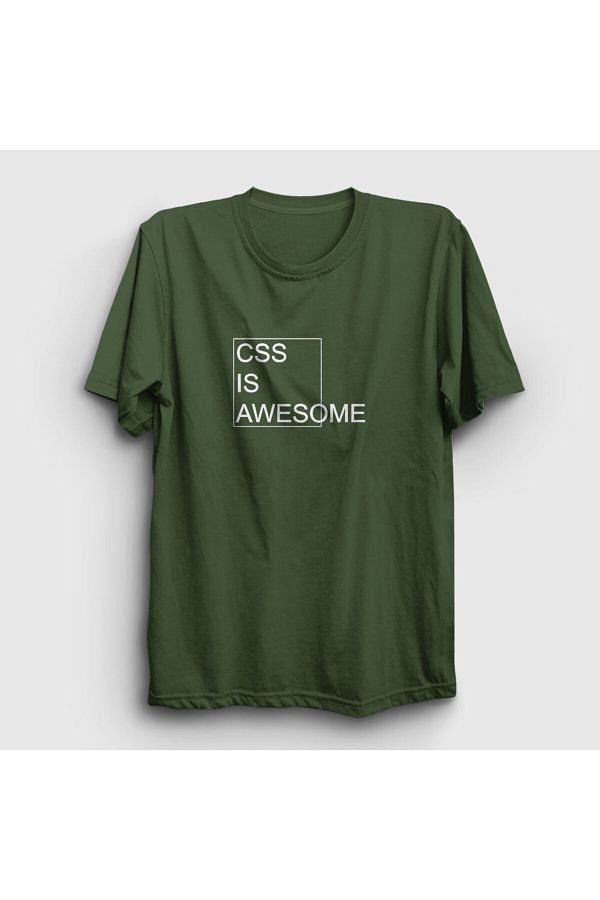 Presmono-Μπλουζάκι Unisex Khaki Css Is Awesome Developer Software 357242 ττ 1