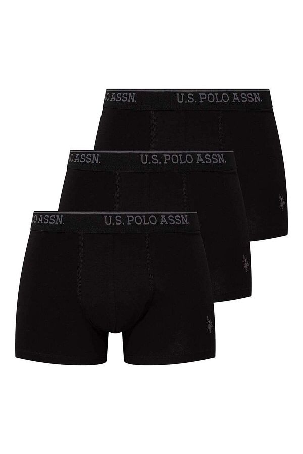 U.S. Polo Assn.-Мъжки черни боксерки от 3 части 1