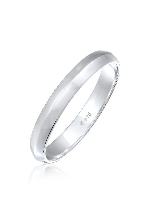 ELLI-Inel de logodnă pentru femei, model clasic, din argint 925, model stivuitor. 1