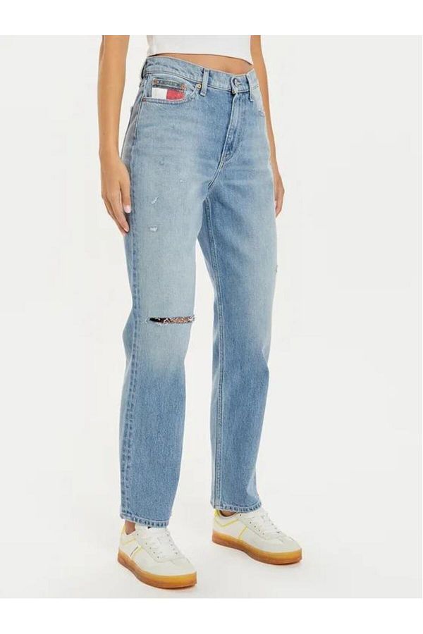Tommy Hilfiger-Izzie Hgh Slm Str Rwb Dh7136 Model High Waist and Solid Cut Fabric 1