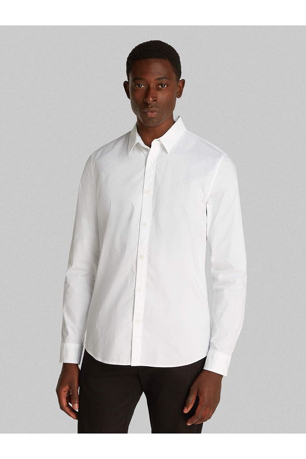 Calvin Klein-Cămașă Slim Fit pentru bărbați - bumbac, guler cu nasturi, design J30j 324614 yaf 1