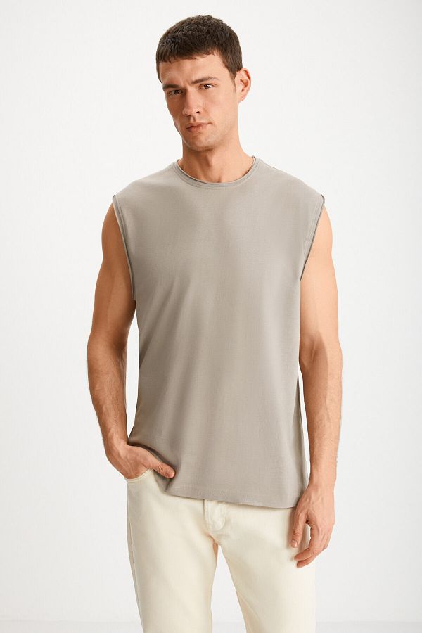 GRIMELANGE-DANTE Men's Mink T-Shirt 1
