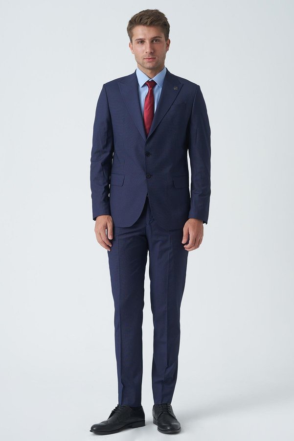 White Stone Kingston Upon Hull T2470 Slim Fit 6 Drop Stretch Fabric Suit Patterned