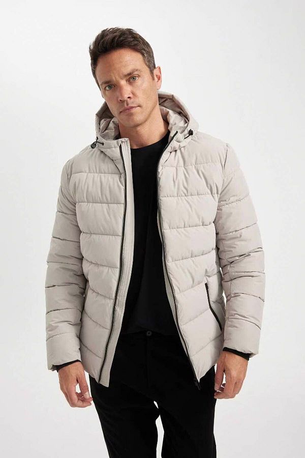 Defacto Water Repellent down Coat Slim Fit Slim Fit Hooded Zippered Pocket Lined 25K 801005245 Trendyol