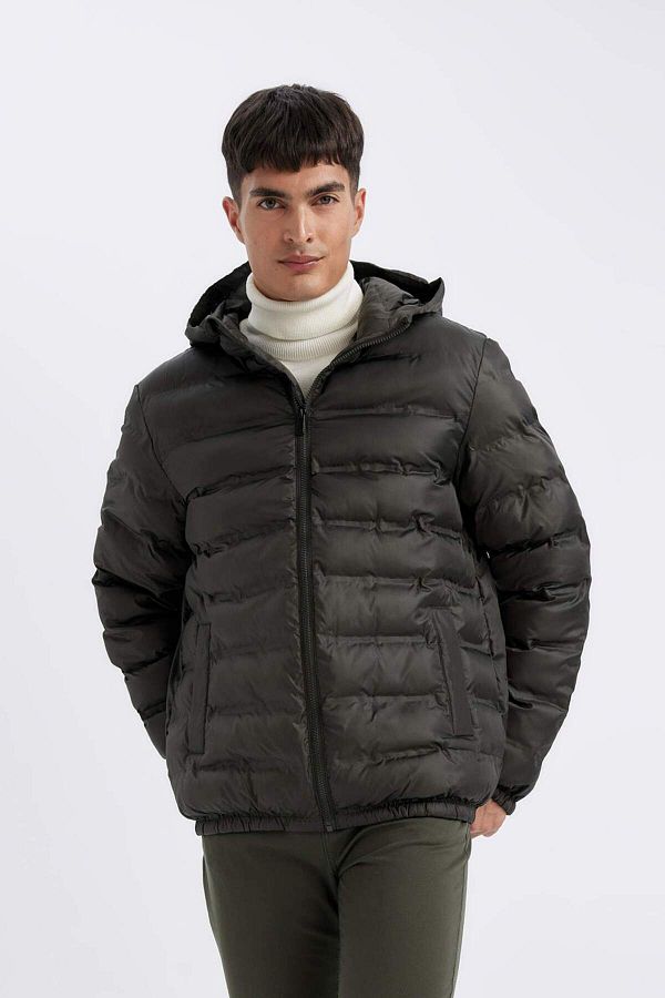 Slim fit down coat on sale