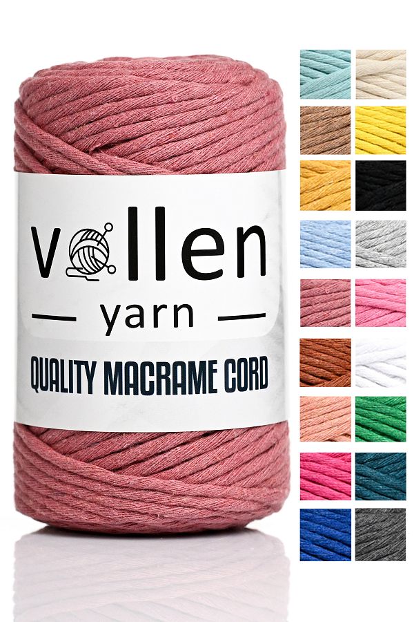 vollen yarn-Scanned Macrame Yarn, 3mm Single Twist, Macrame Knitting Yarn, Scannable Cotton Macrame 1