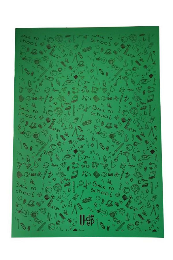 Artlantis-40 Sheets Lined Notebook Plastic Cover A-4 1 Piece PP Cover Large Size Checked Notebook 40 Pages A4 Pattern 1