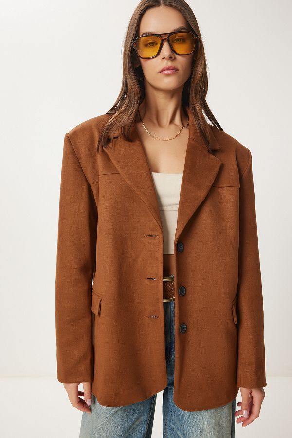 Suede blazer jacket womens sales