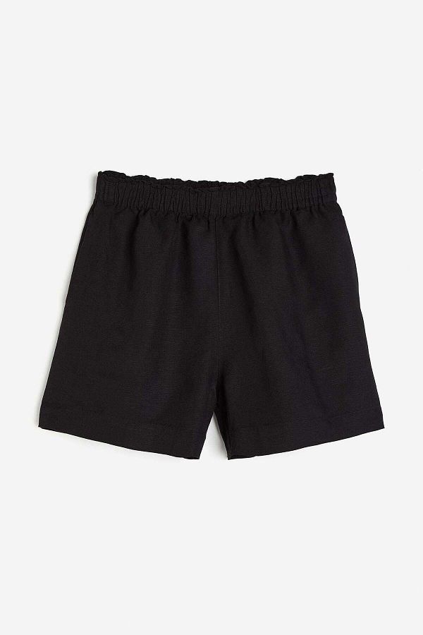 H&M-Linen-blend pull-on shorts 1