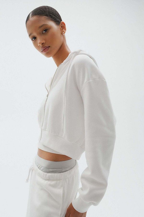 H M Cropped zip through hoodie Trendyol