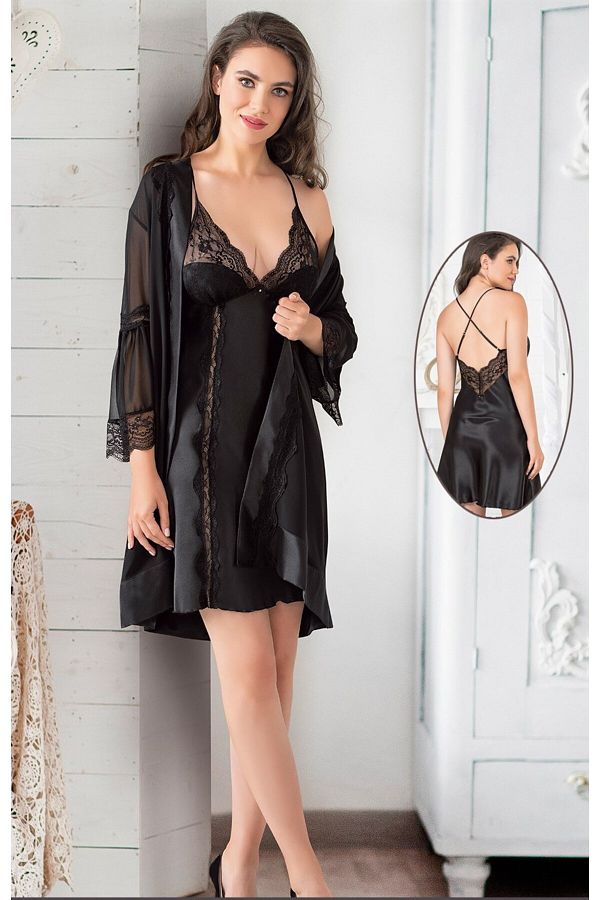 VİENETTA-Set de halate din satin pentru femei Vienetta 1