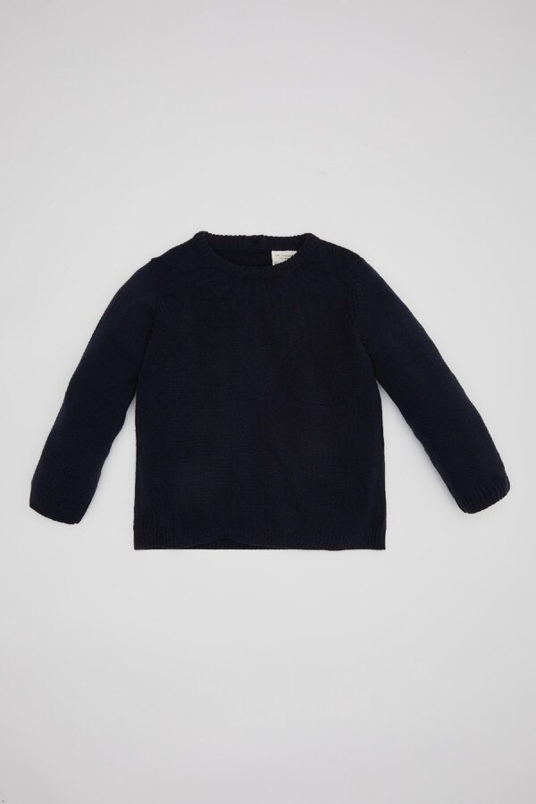 DeFacto-Baby Boy Crew Neck Basic Plain Knitwear Sweater A5036A524Au 1