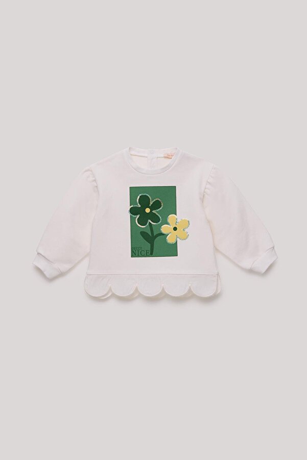 GB Baby BG Store Kız Bebek Ekru Sweatshirt